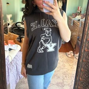 h&m divided yale hooded tank